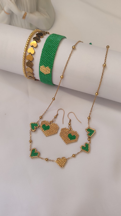 ست میوکی (شامل دستبند،گردنبندوگوشواره)