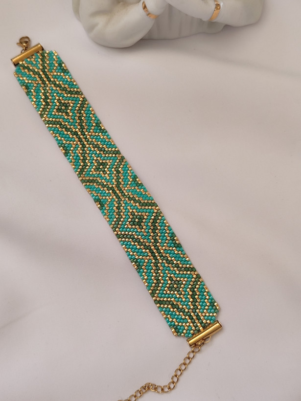دستبند میوکی فیروزه ای